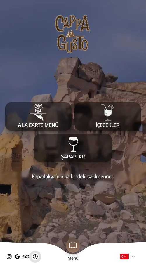 Cappa Gusto — menü tasarımı