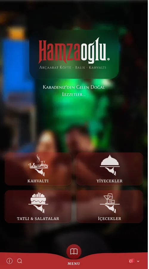 Hamzaoğlu Akçaabat Köftecisi — menü tasarımı