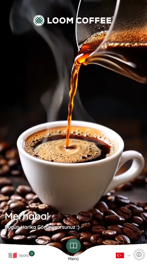 Loom Coffee — menü tasarımı