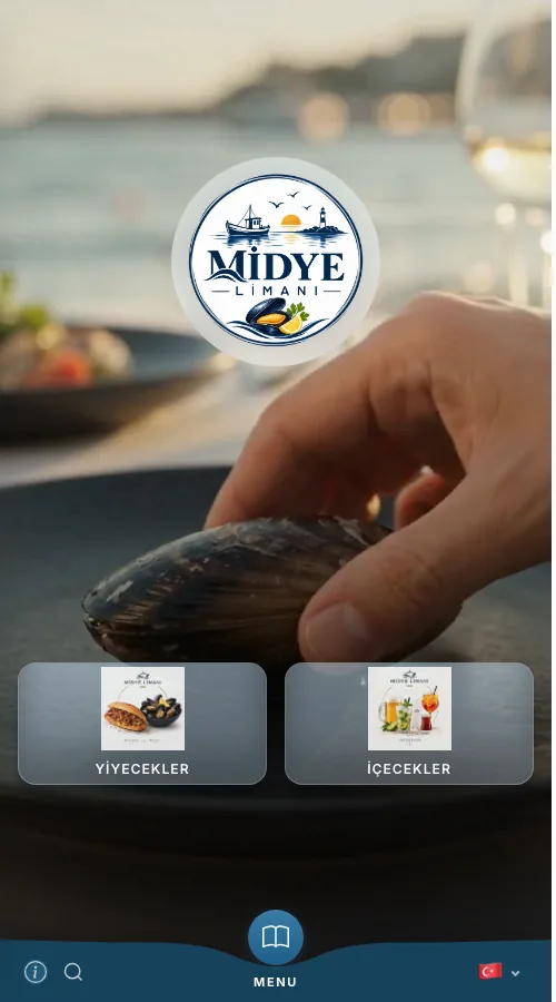 Midye Limanı — menü tasarımı