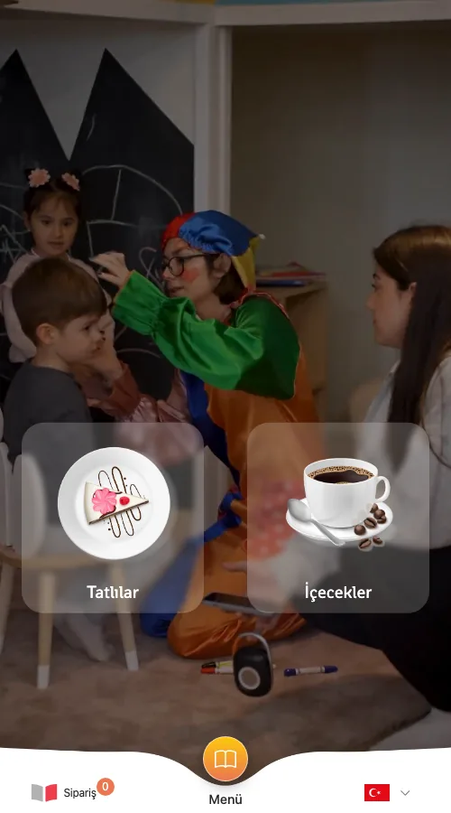 Milaming Kids — menü tasarımı