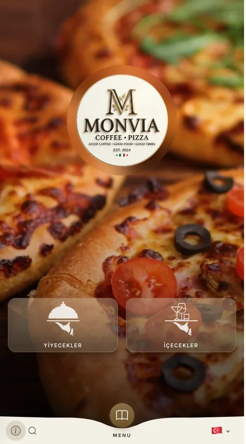Monvia Coffee — menü tasarımı