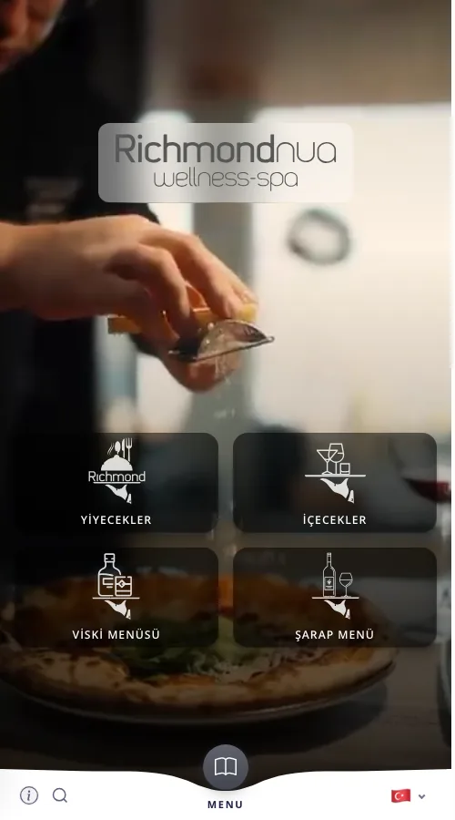 Richmond Nua Wellness — menü tasarımı