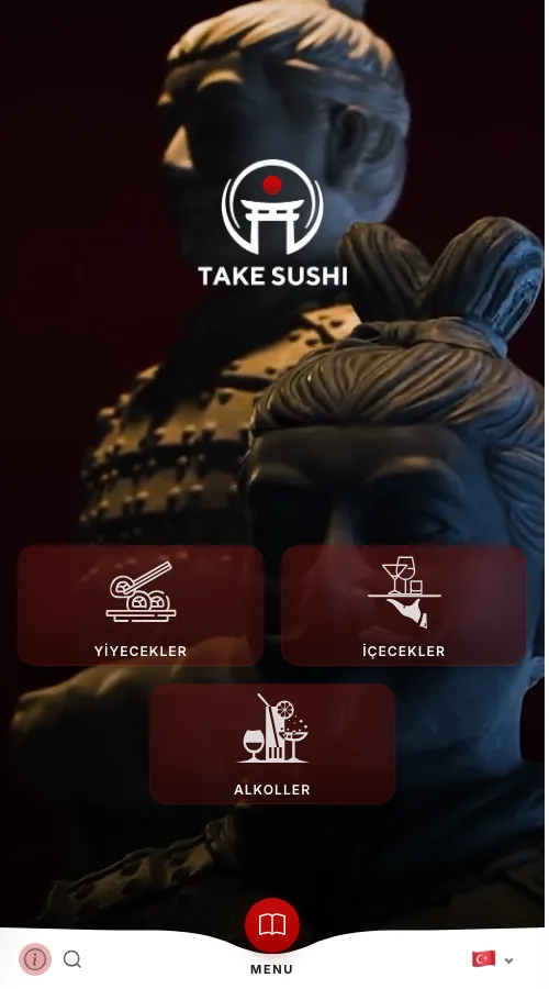 Take Sushi — menü tasarımı