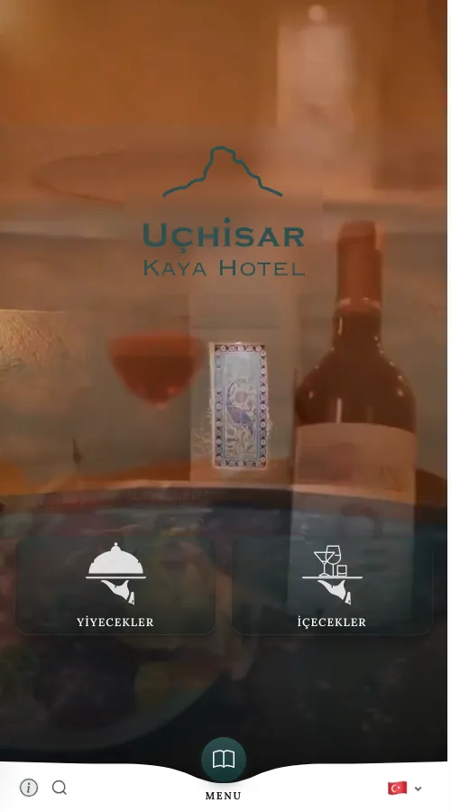 Uçhisar Kaya Hotel — menü tasarımı